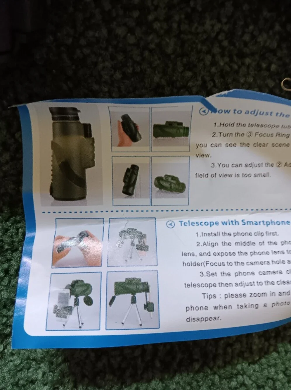 Unbranded Telescope. See Pictures For Details.